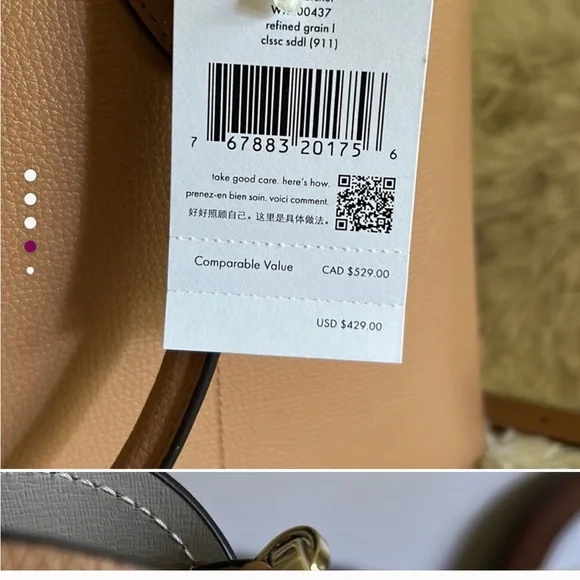 NWT Gorgeous Kate Spade Camel large satchel - Picture 4 of 6